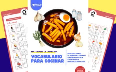 Vocabulario para cocinar en coreano pdf