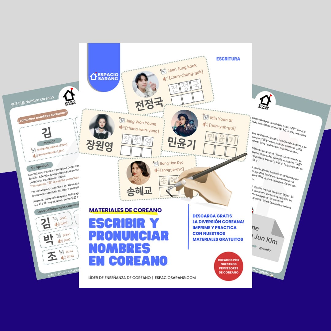 escribir y pronunciar nombres coreanos aprender coreano pdf